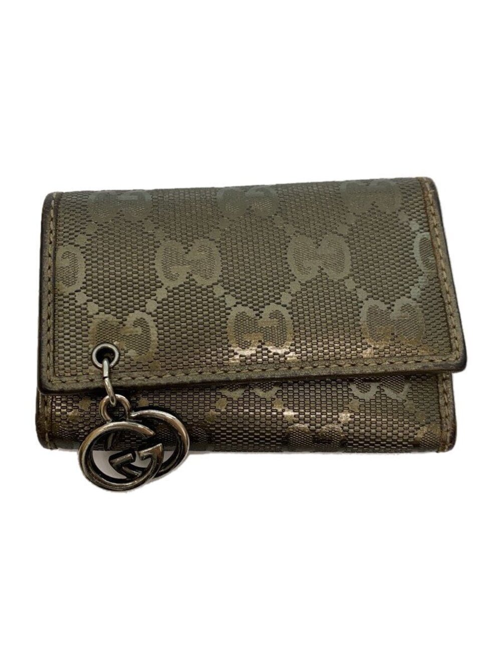 Gucci Key Case Wallet Leather Brown Monogram